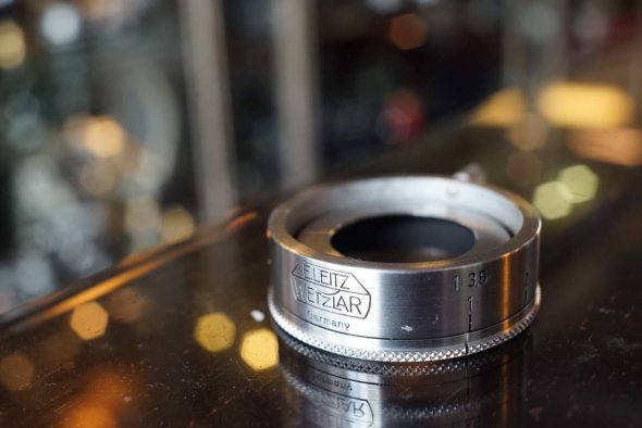 Leica Leitz VALAU lens hood for elmar 5cm with aperture adjustment, Chrome