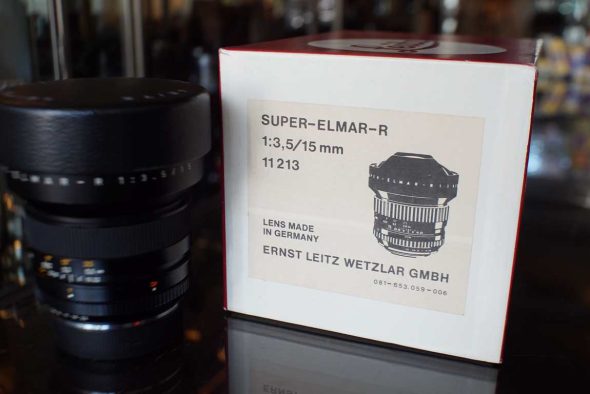 Leica 11213 Super-Elmar-R 15mm F/3.5, 3-CAM, boxed