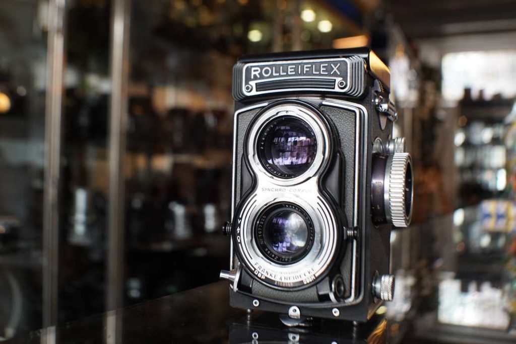 Rolleiflex T black with Tessar 75mm F/3.5 lens, serviced Rolleiflex T black with Tessar 75mm F/3.5 lens, serviced