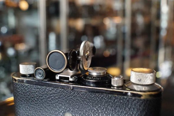 Leica 1a black + Elmar 50mm F/3.5 lens, collectible from 1930