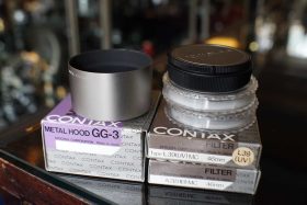 Contax G accessory lot incl. filters, caps ans hood