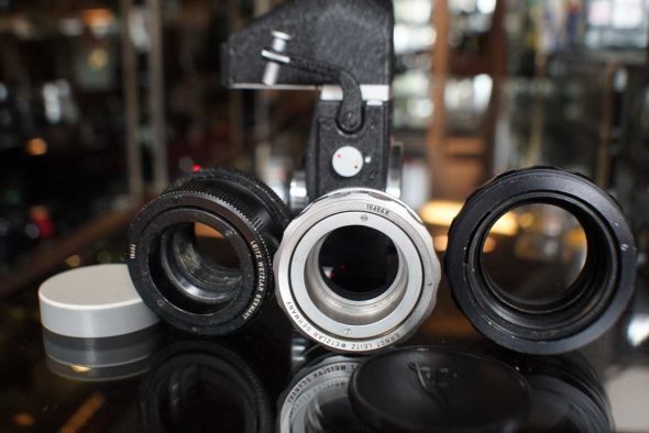 Leica Visoflex II lot with multiple focusing tubes