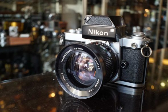 Nikon F2 chrome + Vivitat 28mm F/2.8 lens, jammed, OUTLET