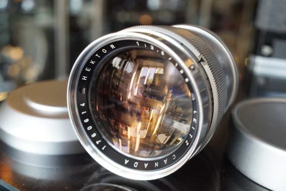 Leica Leitz Hektor 125mm f/2.5 w/ hood and caps (HKMOO, ORPBO, HGOOI), Visoflex lens