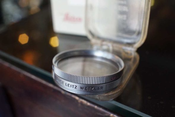 2x Leica Leitz E39 UV protect filters, in box