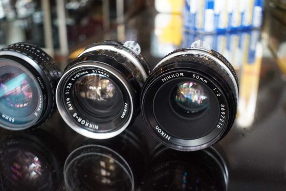 Lot of 3 manual focus Nikon lenses, OUTLET
