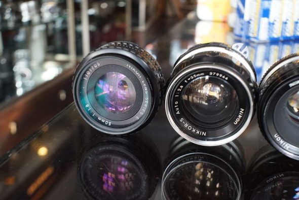 Lot of 3 manual focus Nikon lenses, OUTLET
