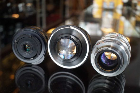 Lot of 3x vintage lens, incluing Pentax, issues, OUTLET