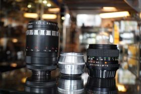 Lot of 3x vintage lens, incl Trioplan, in need for some repairs, OUTLET