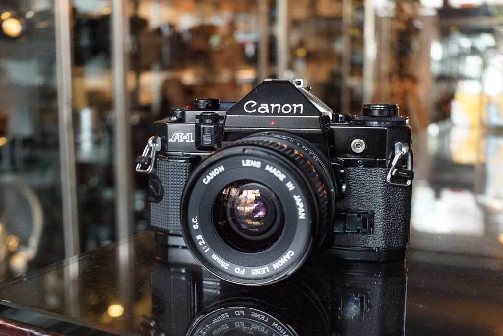 Canon A-1 kit w/ nFD 50mm F/1.8 lens, CLA