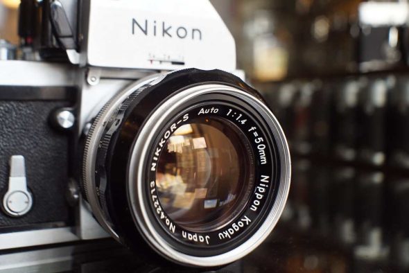 Nikon F chrome + Nikkor 50mm F/1.4 Non AI lens, OUTLET
