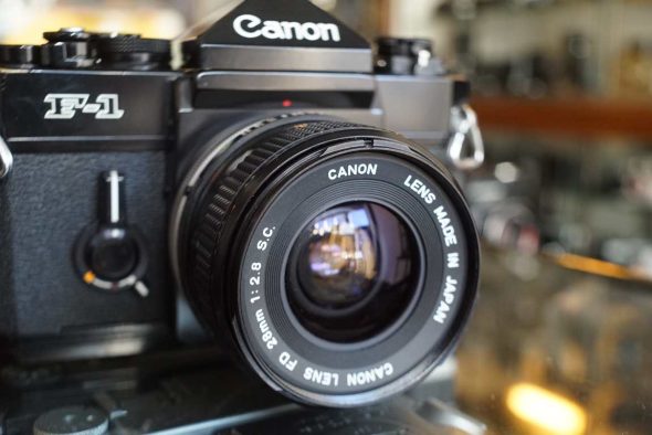 Canon F-1n + FD 28mm F/2.8 SC lens