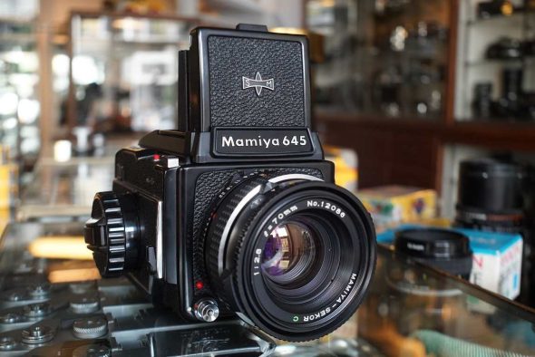 Mamiya M645 w/ WLF + Sekor C 70mm f/2.8 LS