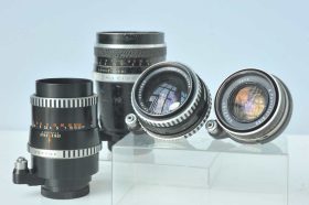 Lot of 4 Exakta mount lenses (35, 50, 120 and 135mm) from Carl Zeiss Jena
