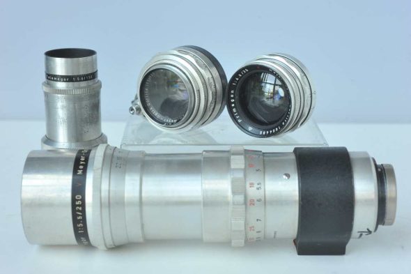 Lot of Meyer lenses for exakta mount (35, 50, 150 and 250mm)