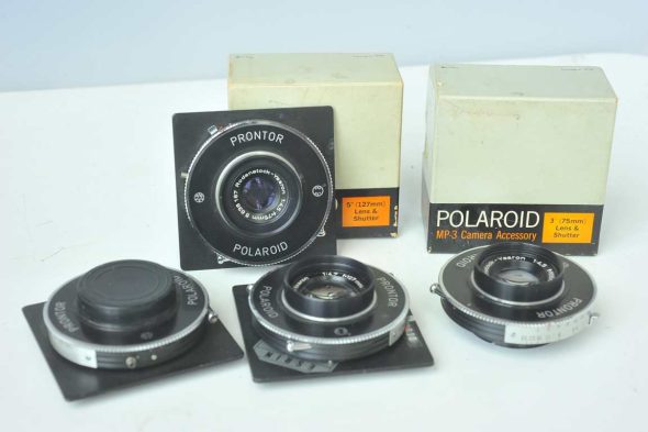 Lot of 4x Rodenstock lens in Prontor Polaroid shutter
