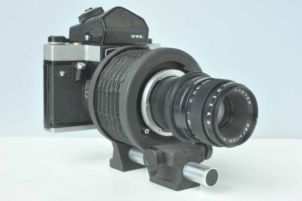 KIEV-60 SLR with TTL prism and Macro Bellows + 90mm F/2.8 lens