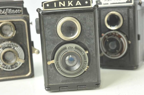 Lot of 3x TLR cameras: Voigtlander, INKA, Altiflex. as found
