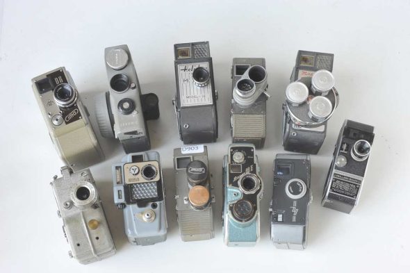 Lot of 11x 8mm movie cameras.