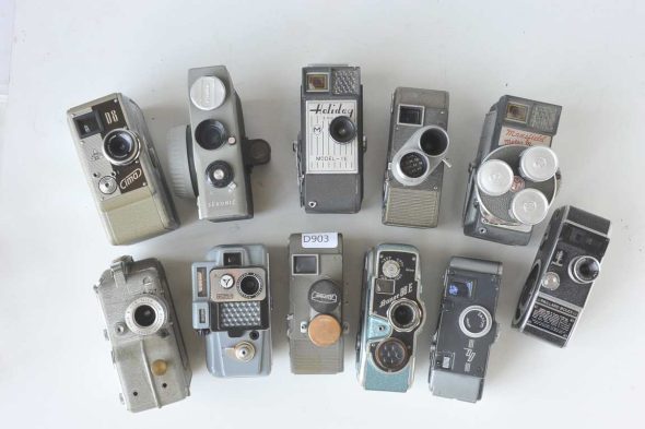 Lot of 11x 8mm movie cameras.