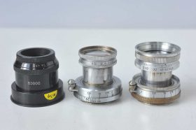 Lot of 3 Leica lenses in bad condition.
