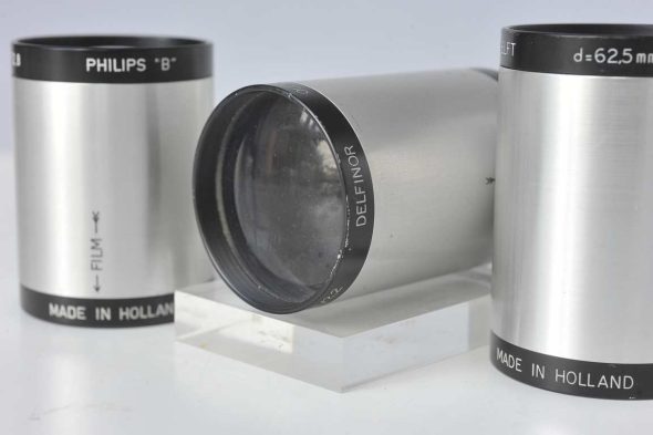 Lot of 3x Old Delft lenses Delfinor, Projection