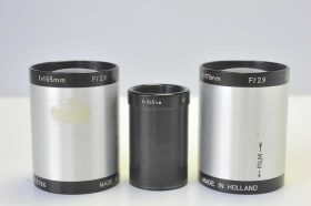 Lot of 3x Old Delft projection lenses. Delfinor,Delfinor, Delitar