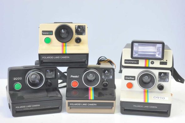 Lot of 4 Polaroid SX70 type cameras 1000, 1000SE, Onestep and 3000