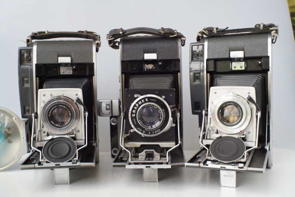 Lot of 3 Polaroid Pathfinder cameras 110, 110A and 120