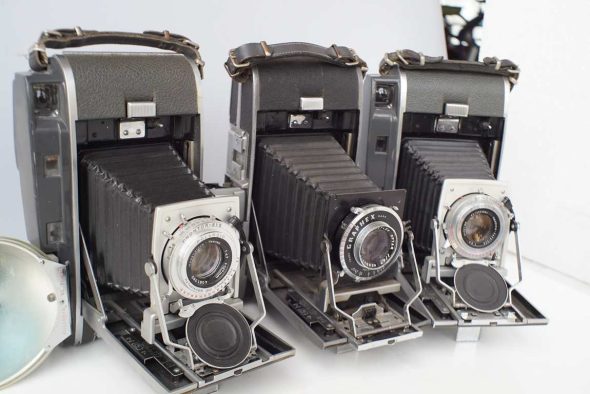 Lot of 3 Polaroid Pathfinder cameras 110, 110A and 120