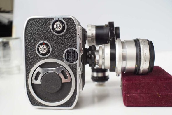 D mount 8mm 6 lens lot with Paillard Bolex C8 camera