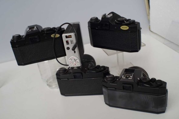 Lot of 4 Exakta SLR cameras with lens