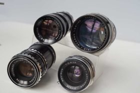 Lot of 4 Isco Gottingen lenses for Exakta mount
