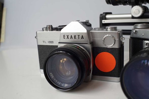Lot of 4 Exa/Exakta branded cameras with lenses