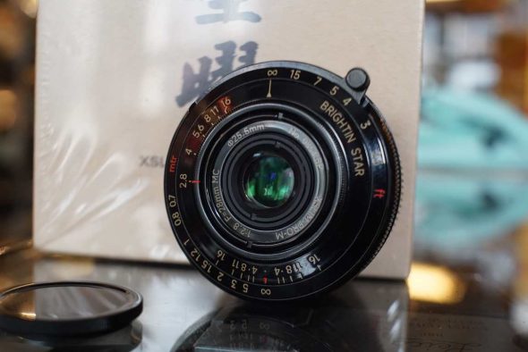 Brightin Star 28mm f/2.8 black paint Pancake lens Leica M Boxed