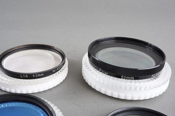 10x genuine NIKON filters. 52mm screw in, most in their case (including Polar)