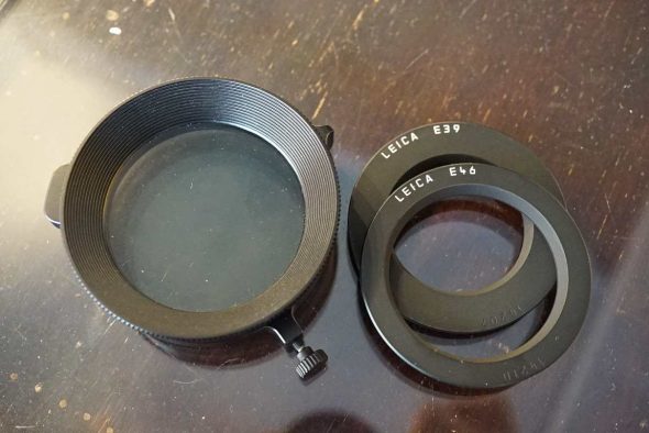 Leica 13356 Universal Polarisation filter, incl. 2 adapter rings, boxed