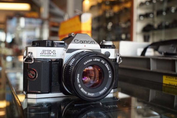 Canon AE-1 Program + FD 50mm F/1.8 lens, CLA