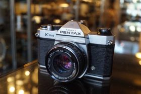 Pentax K1000 + SMC 50mm F/1.7 kitlens, serviced kit