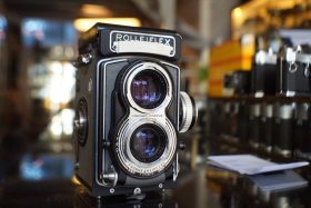 Rolleiflex T Grey with 75mm F/3.5 lenses, shutter service