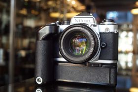 Nikon FE silver + MD-11 drive + Nikkor 50mm f/1.8 AI lens