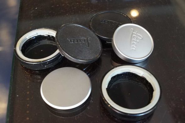 Leica lens and body cap lot