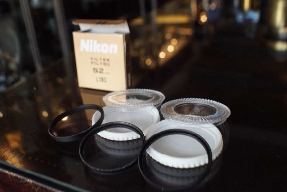 Nikon 52mm filters, 2x L37C UV and 1x L1BC correction