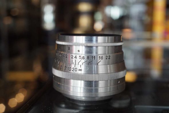 Jupiter-8 50mm f/2 chrome lens in leica screw mount