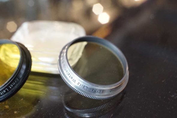 Leica Yellow and Light Yellow contrast filters for Summitar LTM lens