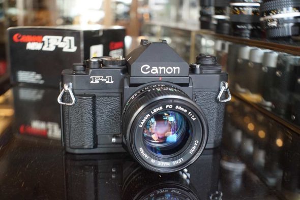 Canon new F-1 kit + nFD 50mm f/1.4 (body with box)