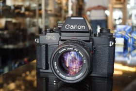 Canon new F-1 kit + AE prism + Canon lens FD 50mm 1:1.4, OUTLET