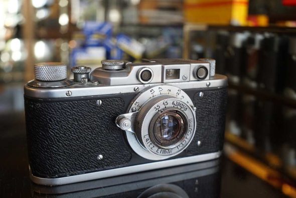 An USSR made Leica camera copy with lens