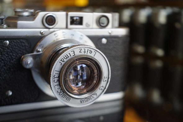 An USSR made Leica camera copy with lens