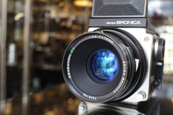 Bronica ETRS silver + Zenzanon EII 75mm F/2.8 standard lens & 120 film back